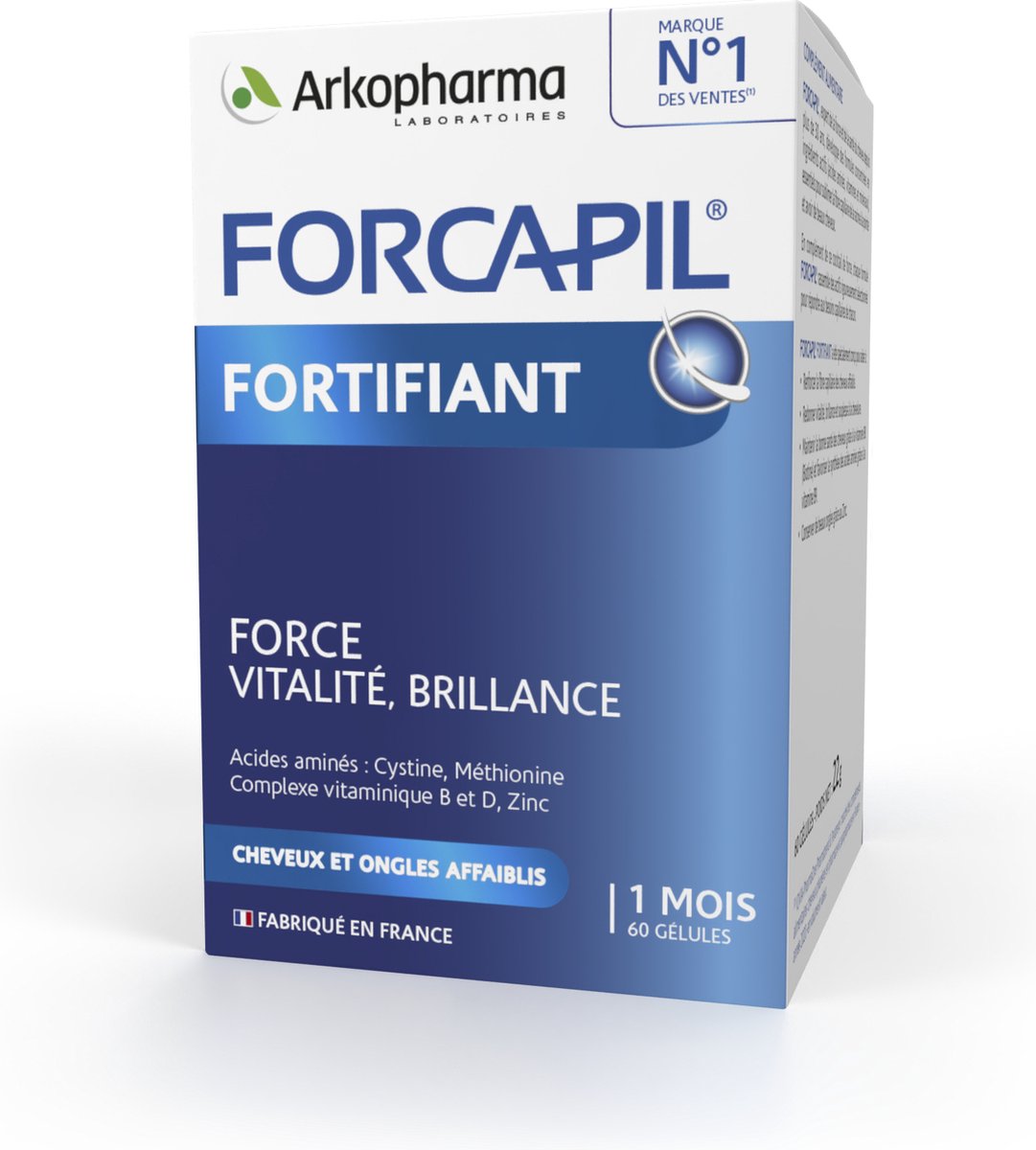 Goedkoopste Arkopharma - Forcapil 60 Voor Krachtig, Vitale en Glanzend Haar en Nagels – 60 Capsules 1 Maand