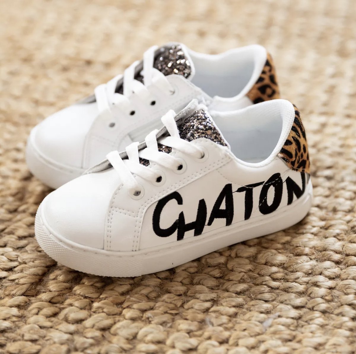 Kinder sneakers Bons Baisers de paname mini Simone - My kitten Leopard maat 23