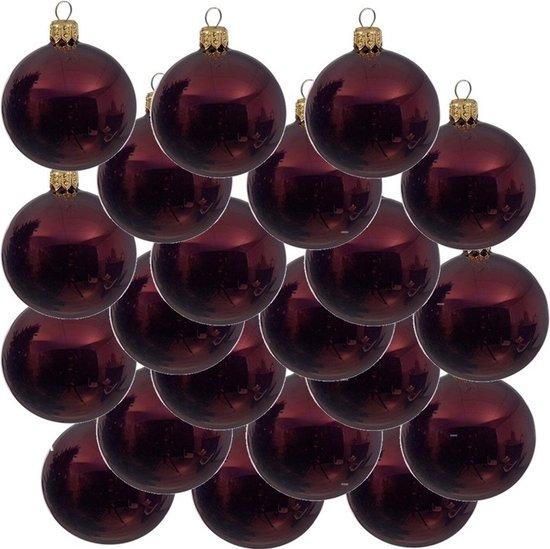glazen kerstballen 8 cm - Glans/glanzende donkerrood | bol.com