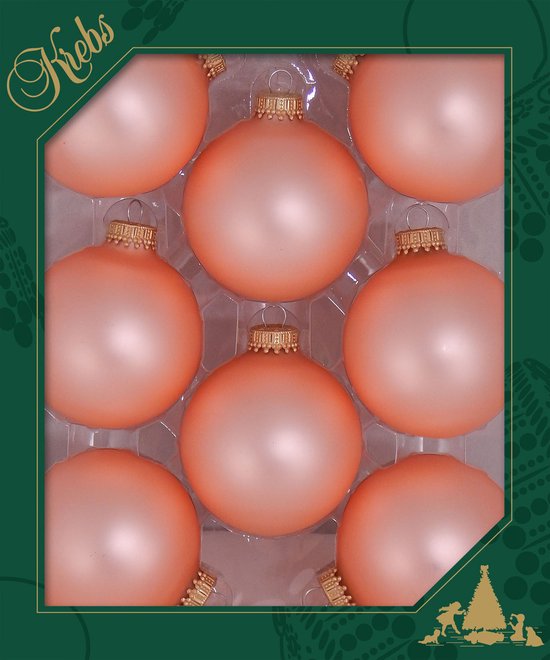 16x stuks glazen kerstballen 7 cm koraal velvet roze kerstboomversiering - Kerstversiering/kerstdecoratie