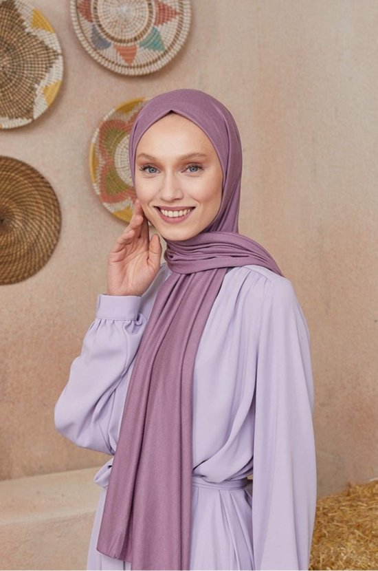 Hijab Jersey PURPLE Sjaal Hoofddoek Turban Jersey Scarf Sjawl