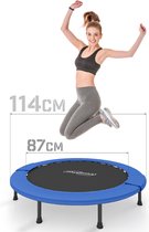GoodVibes - Fitness Trampoline met Beschermrand voor Kinderen en Volwassenen - Diameter 114 cm - Voor Binnen en Buiten Gebruik - Maximaal 100 kg - Mini Tuin Trampoline