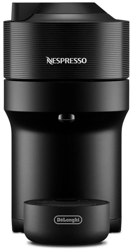 Zwarte Nespresso Vertuo Pop koffiecupmachine.