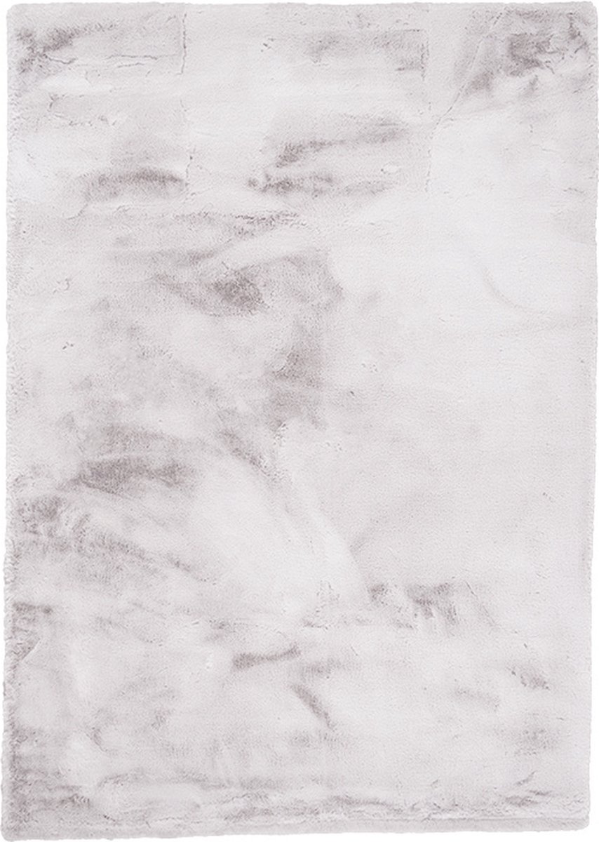 Fluffy Tapijt 160x230 cm - Lichtgrijs - EXTRA Zacht - Vloerkleed - Tapijten Woonkamer - Slaapkamer - Kerstcadeau