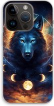 Case Company® - Hoesje geschikt voor iPhone 14 Pro hoesje - Wolf Dreamcatcher - Soft Cover Telefoonhoesje - Bescherming aan alle Kanten en Schermrand