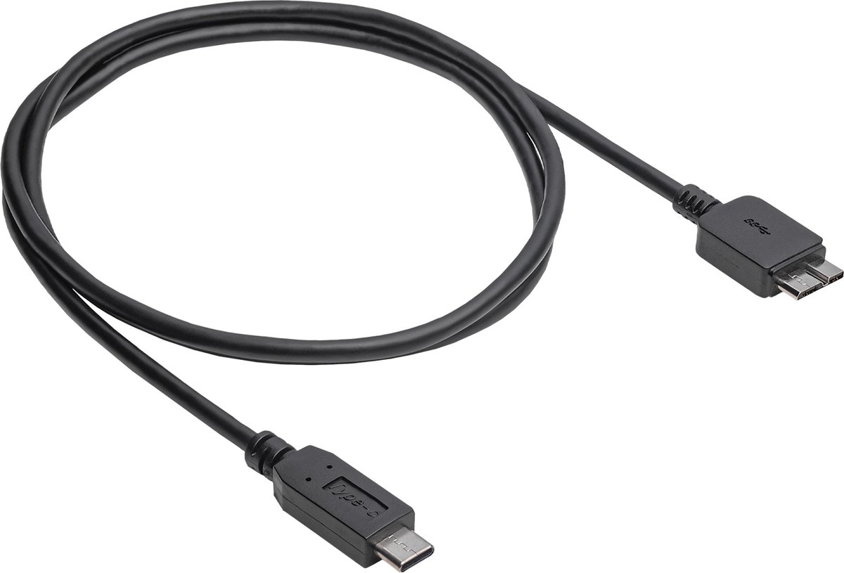 Akyga AK-USB-44 USB-kabel USB-micro-B 3.0 stekker, USB-C stekker 1.00 m Zwart