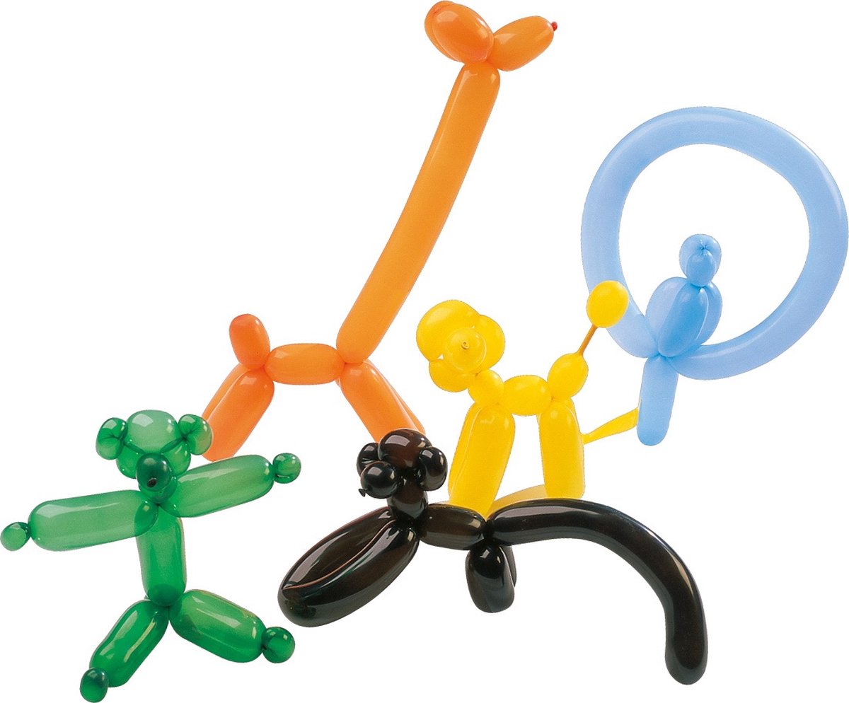 Beginnerskit - 10 Modelleerballonnen (120 cm) + t KLEIN (mini) Pomp-toy / Amscan