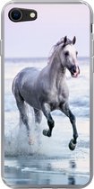 Telefoonhoesje Geschikt voor iPhone SE 2022 hoesje - Paard - Schimmel - Strand - Siliconen Telefoonhoesje