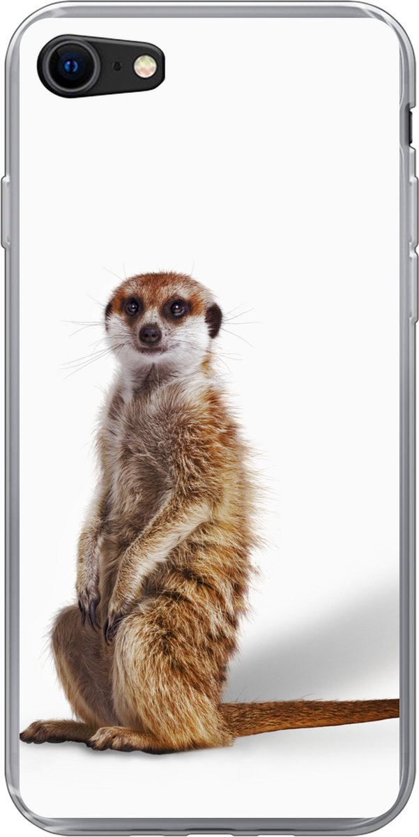 Telefoonhoesje Geschikt voor iPhone SE 2022 hoesje - Stokstaartje - Dieren - Vacht - Siliconen Telefoonhoesje Telefoonhoesje