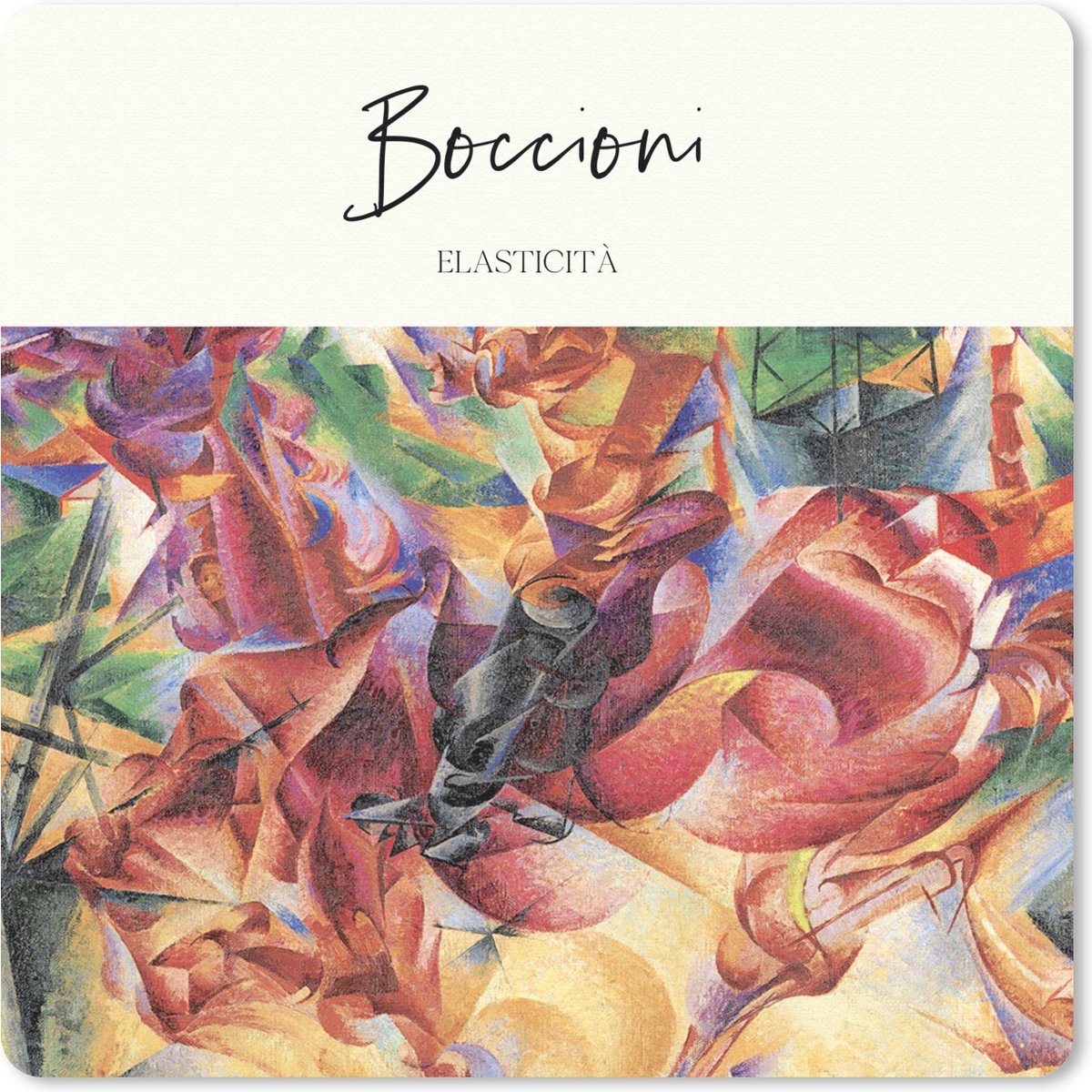 Muismat 30x30 cm - Mousepad Kunst - Futurisme - Boccioni - Muismatten