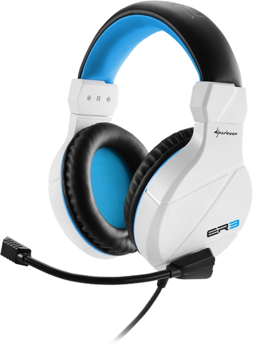 Sharkoon RUSH ER3 Headset Hoofdband Zwart, Blauw, Wit