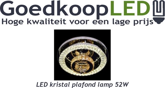 LED kristal plafond lamp 52W