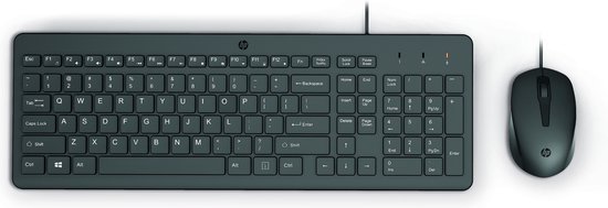 HP 150 - Bedraad Toetsenbord en Muis Combinatie - Qwerty - Zwart