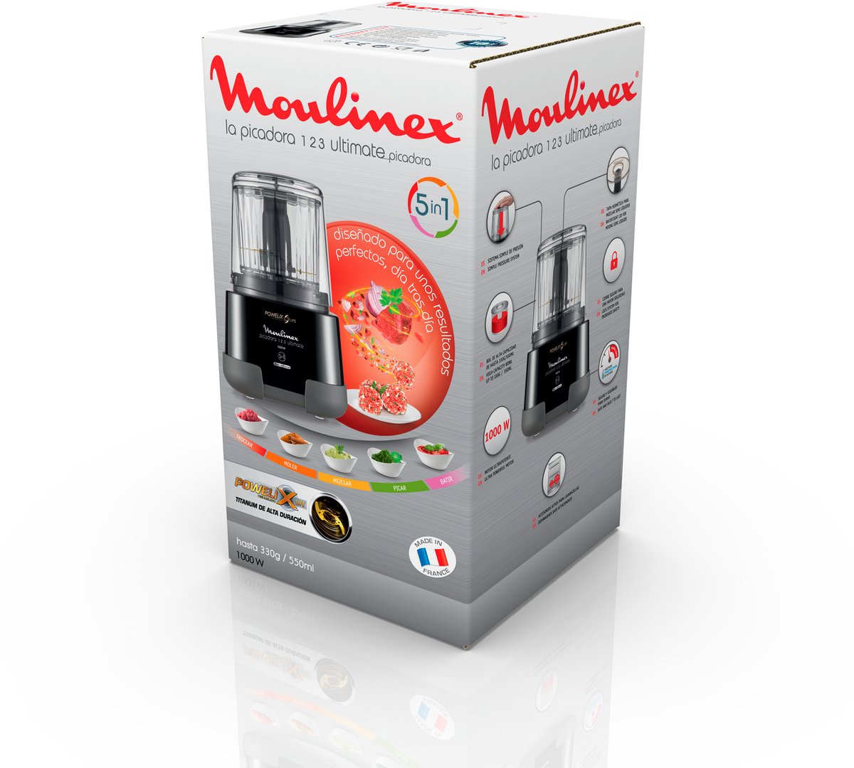 Moulinex DP810 elektrische hakmolen 550 l 1000 W Zwart