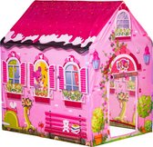 Speeltent - huis - 96x73x102 cm - polyester - roze