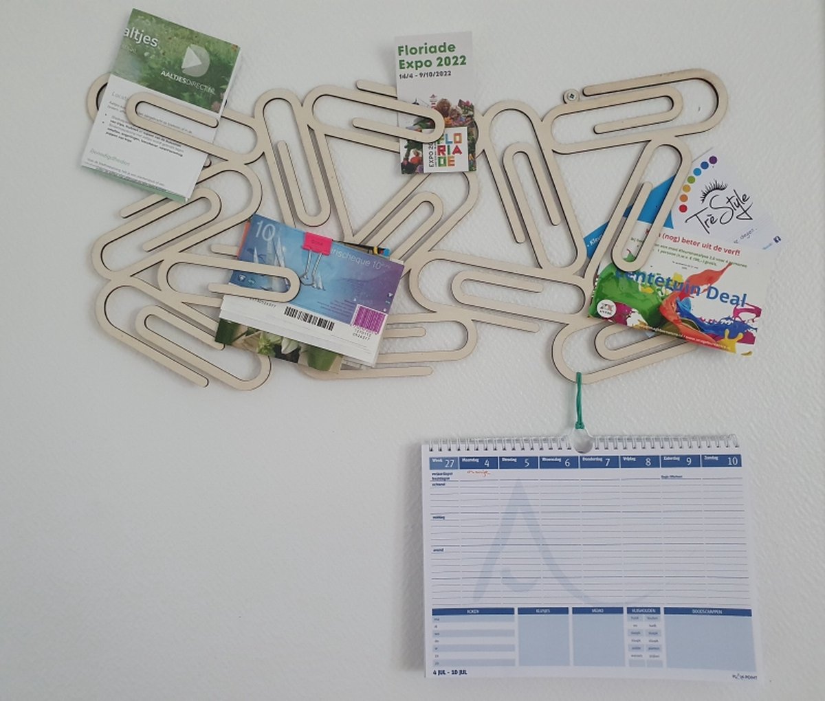 Paperclip Memobord - Notitiebord - Fotolijst - Memo bord - Kantoor wandbord - Prikbord