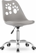 PRINT - Bureaustoel kind - in hoogte verstelbaar - grijs