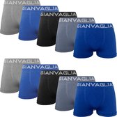 Boxer Homme Microfibre - Lot de 10 - Blauw Grijs Zwart - Taille XL/ XXL