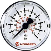 Norgren Manometer Achterkant 0 tot 6 bar Schroefdraad (buiten) R1/8