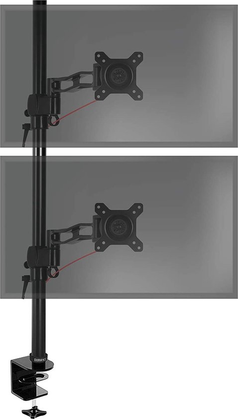 BONTEC White Dual Monitor Arms for 13-27 Inch LCD LED Screens, Height Adjustable BONTEC White Dual Monitor Arms for 13-27 Inch LCD LED Screens, Height Adjustable