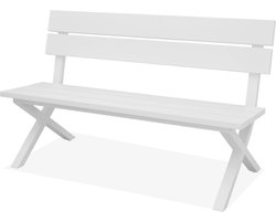 Tuinbank Crossway alu L160 cm wit mat