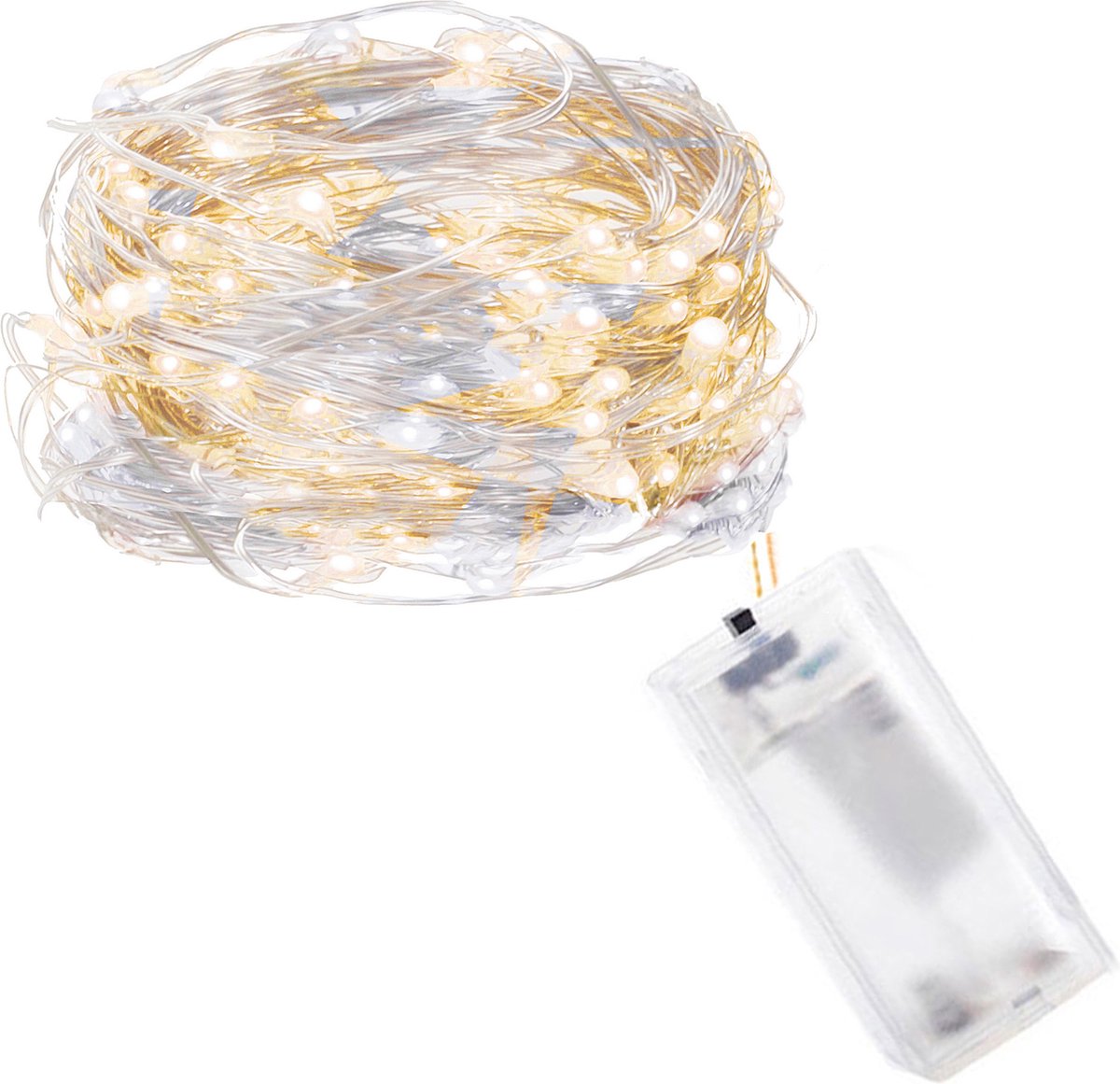 Springos Kerstverlichting | 1.9 m | Waterdicht | Op Batterij | LED-Verlichting | Warm Wit/Koel Wit