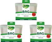 Maistic® | 3 x Staande Voedselzak Medium (0,7 liter) | plasticvrije en wasbare voedselzak | silicium | Silly Bag | herbruikbaar