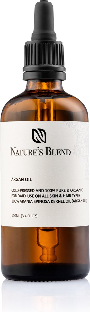 Goedkoopste Nature's Blend - Argan olie - Puur & Onbewerkt - 100ml - Haar, Huid en Lichaam