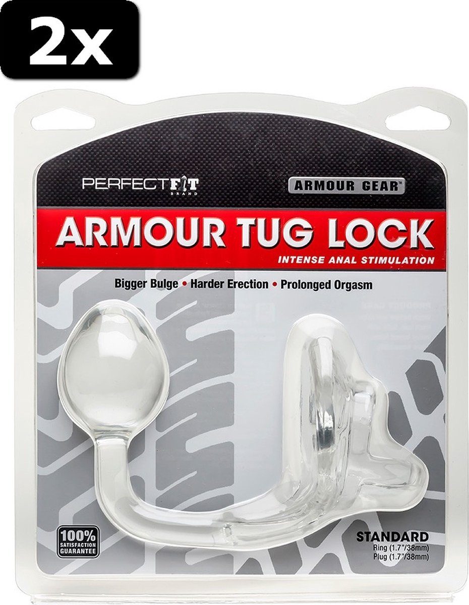Medium Plug Lock 2x Armour Tug Lock - Medium Plug - Transparent | bol.com