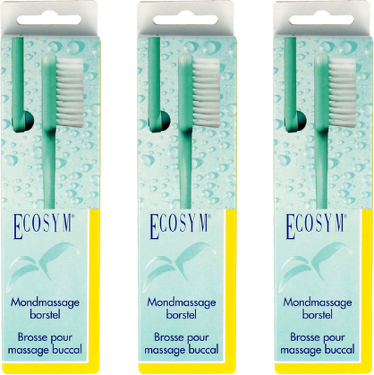 Ecosym Mondmassage Borstel - 3 stuks - Voordeelverpakking