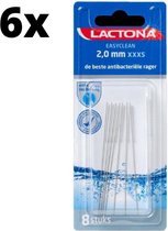 Lactona Ragers EasyClean XXXS 2.0mm Zilver - 6 x 8 stuks - Voordeelverpakking