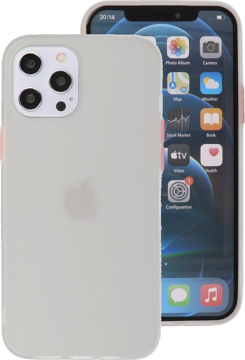Hoesje Hard Case Color Wit geschikt voor Iphone 12 Pro Max
