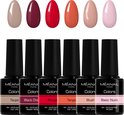 Méanail - Gellak - Cruelty Free- 6 x 8ml - Gel nagellak - Ruby
