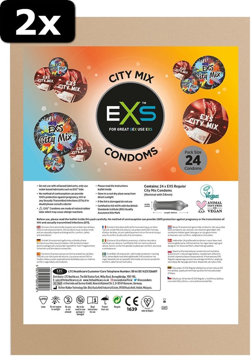 Préservatifs EXS Extra Sécurité - Latex Extra Fort & Anal - Lot De 6, 12, 24, 36, 48 Ou 100 - Neuf