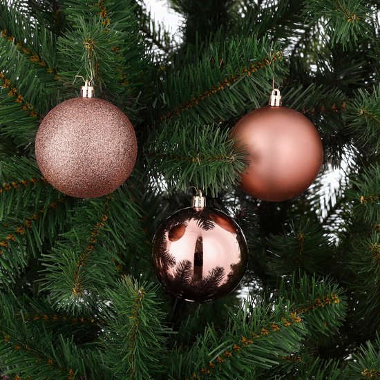House of Seasons Plastic Kerstballen Set 30 Stuks Ø6 cm Roze