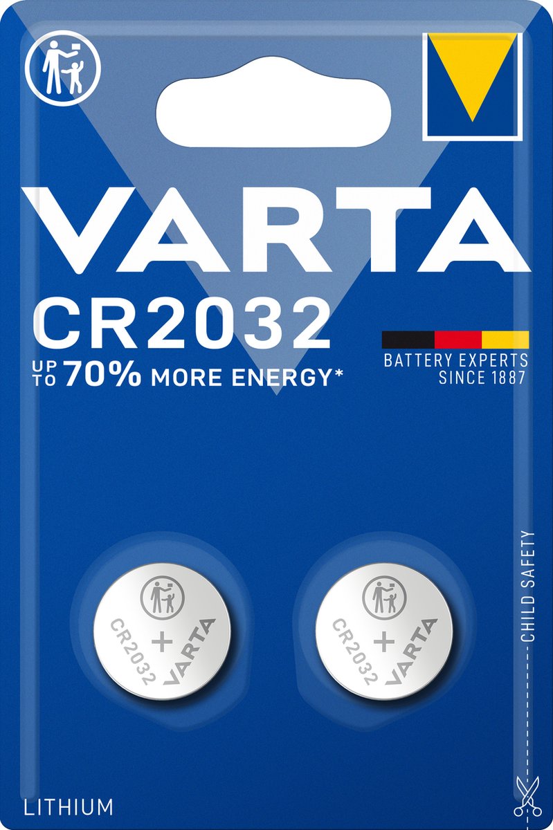 Varta - CR2032 - Lithium - 3V - Batterij - 2 stuks