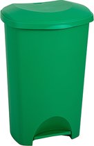 Poubelle à pédale - poubelle - poubelle - 50 litres - vert
