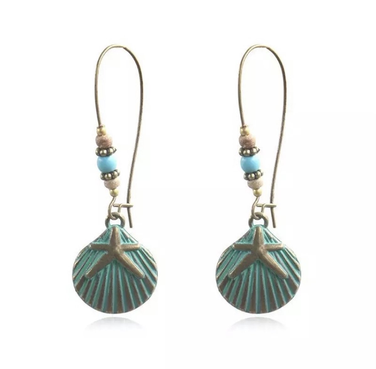 Jomide Oorhangers Vintage Boho - Schelp/Zeester
