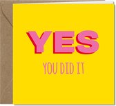 Tallies Cards - Yes you did it - Happy Colors wenskaarten