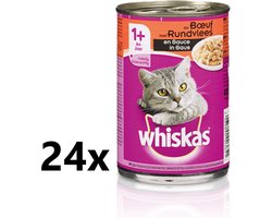 Whiskas - Blik - Adult - Brokjes in Saus - Rund - 24x400g