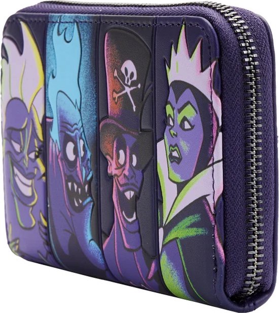 Loungefly Disney Villains In the Dark Ritssluiting Portemonnee