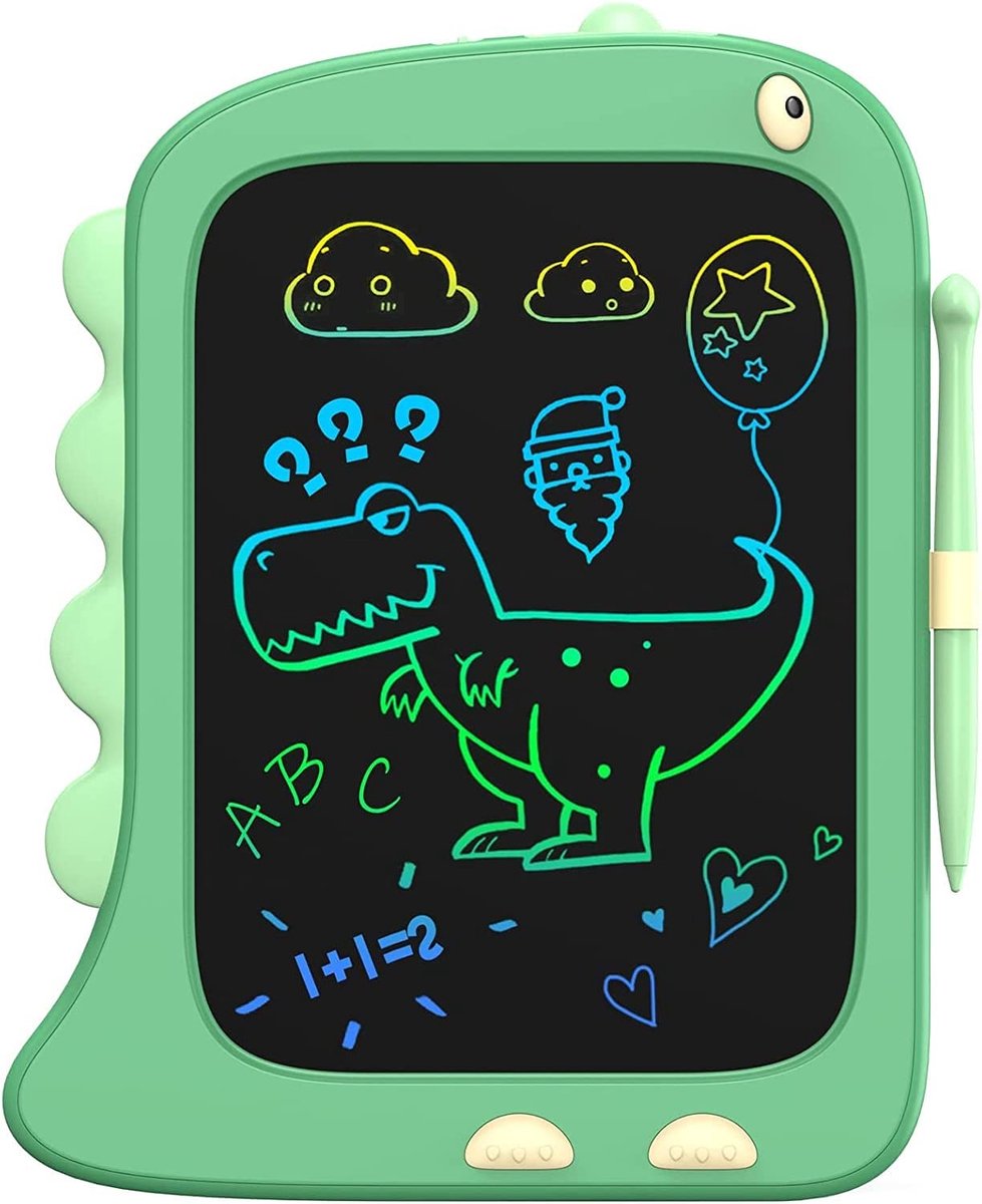 Tekentablet voor kinderen - Tekenen op een LCD scherm- Schrijftablet peuters - Dinosaurus speelgoed- Groen