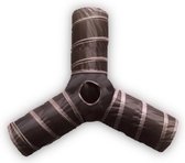 Tunnel de jeu pour rongeurs Lapins - Jouets pour Lapins - Jouets pour cochons d'Inde - Jouets pour hamsters - Tunnel pour lapins - Tunnel pour cochons d'Inde - Tunnel pour hamsters - 3 couloirs - Longueur 50 cm