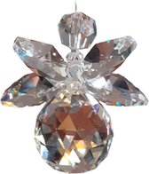 Geluksengel XXL Budai 30 van Swarovski kristallen ( Raamkristal , Raamhanger , Regenboogkristal , Engel )