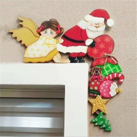 Kerst - Decoratie - Kerstartikelen - Hoek - Winter - Kerstdecoratie - Muur - Home Decor - Engel - Kerstman - Cadeaus
