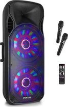Party speaker Bluetooth - Fenton FT215LED - 1600 Watt - XL partybox op accu - karaoke set