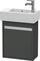 Duravit Ketho Wastafelonderkast 45x22.5x55cm Standaard greep spaanplaat Grafiet Mat