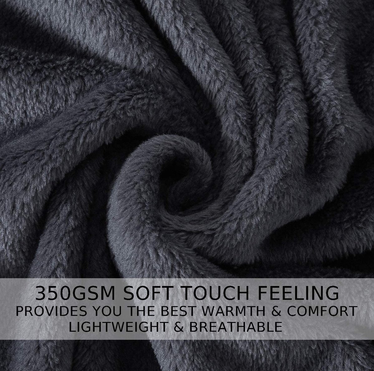 Aisbo Plaid Polaire Sherpa 230x270cm Gris - Couverture Épaisse Douce Et Chaude Réversible Pour Canapé Et Lit