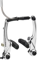 Tektro V-brake remset - 102 mm arm - 60 mm remblok - Anodized aluminium - Zwart