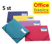 5 x Elastomap Office Basics - A4 - PP gekleurd - assorti